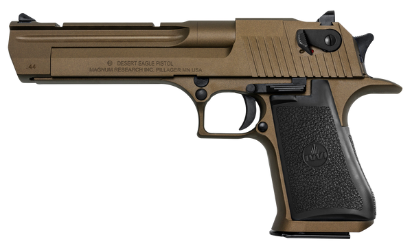 Magnum Research DE44CABB Desert Eagle Mark XIX *CA Compliant 44 Rem Mag 6" 8+1 Burnt Bronze Cerakote Carbon Steel Frame & Slide Black Rubber Grip