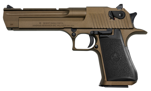 Magnum Research DE44CABB Desert Eagle Mark XIX *CA Compliant 44 Rem Mag 6" 8+1 Burnt Bronze Cerakote Carbon Steel Frame & Slide Black Rubber Grip