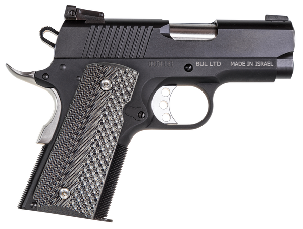 Magnum Research DE1911U 1911U  45 ACP 6+1, 3" Black Steel Bull Barrel, Matte Black Serrated Carbon Steel Slide, Black Anodized Aluminum Frame w/Beavertail, Black/Gray G10 Grip, Grip Safety, Right Hand