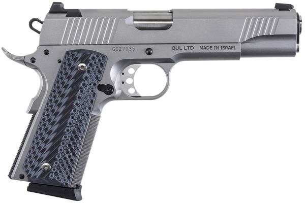 Magnum Research DE1911G9SS Desert Eagle 1911 G 9mm Luger 8+1 5" Stainless Bull Barrel, Matte Steel Serrated Slide, Matte Stainless Steel Frame w/Beavertail, Black/Gray G10 Grip