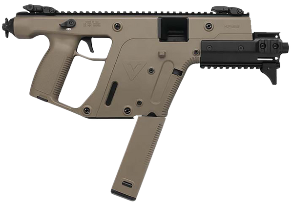 Kriss USA KV45PFD30 Vector SDP Enhanced G2 45 ACP 30+1 6.50" Black Nitride Threaded Barrel, Flat Dark Earth Picatinny Rail Top & Bottom, MK5M Modular Rail