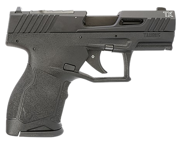 Taurus 1TX22231 TX22C  Compact 22 LR 13+1 3.60" Matte Black Steel Barrel, Black Hard Coat Anodized Serrated Aluminum Slide, Black Polymer Frame w/Picatinny Rail Black Polymer Grips