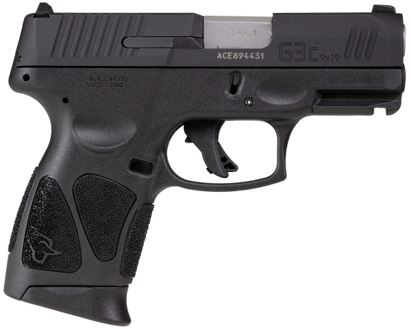 Taurus 1G3CSR9031 G3C  Compact Frame 9mm Luger 12+1 3.26" Matte Stainless Steel Barrel, Matte Black Tenifer Serrated Steel Slide, Black Polymer Frame w/Picatinny Rail, Black Polymer Grip, Right Hand