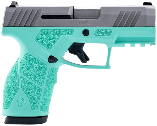 Taurus 1-GX2939C-10 GX2  9mm Luger 10+1 3.37" Matte Stainless Steel Barrel, Matte Serrated Stainless Steel Slide, Cyan Polymer Frame w/Picatinny Rail, Polymer Grip