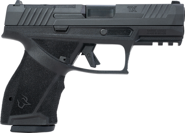 Taurus  TX 9  Compact 9mm Luger 10+1 4" Black Barrel, Black Nitride Alloy Steel Optic Ready/Serrated Slide, Black Stainless Steel Frame w/Picatinny Rail, Interchangeable Backstrap Grip