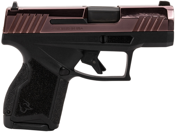 Taurus 1-GX4M931-RG GX4  Micro-Compact Frame 9mm Luger 13+1 3.06" Satin Black DLC Stainless Steel Barrel, Rose Gold PVD Serrated Alloy Steel Slide, Matte Black Stainless Steel Frame, Textured Grip