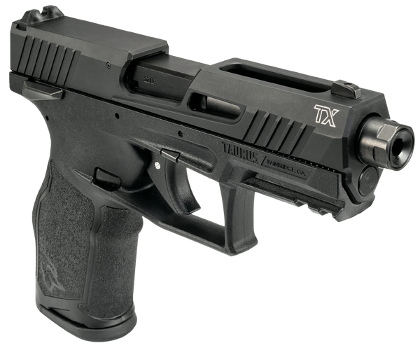 Taurus 1-2TX22141-5XMAG TX22  Full Size Frame 22 LR 22+1 4.10" Black Threaded Barrel, Black Anodized Serrated Slide, Black Polymer Frame w/Picatinny Rail, Ergonomic Grip, 5 Mags