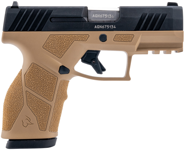 Taurus 1-GX2931T GX2  9mm Luger 13+1 3.37" Matte Stainless Steel Barrel, Matte Black Serrated Stainless Steel Slide, Tan Polymer Frame w/Picatinny Rail, Polymer Grip