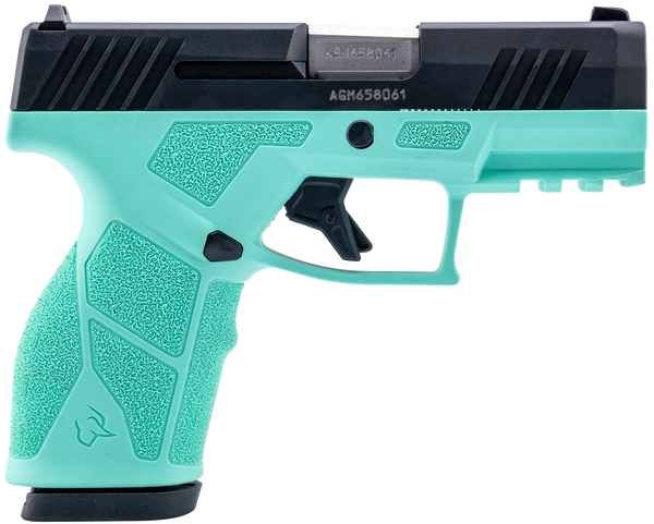 Taurus 1-GX2931C-10 GX2  9mm Luger 10+1 3.37" Matte Stainless Steel Barrel, Matte Black Serrated Stainless Steel Slide, Cyan Polymer Frame w/Picatinny Rail, Polymer Grip