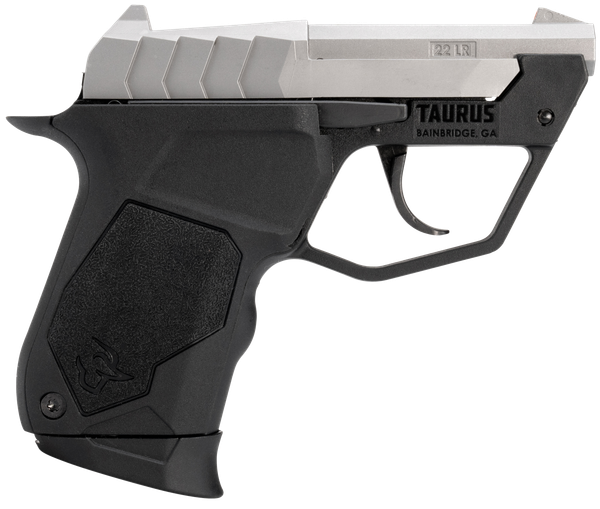 Taurus 1-22TUC139 22TUC  Micro-Compact Frame 22 LR 9+1 2.50" Matte Stainless Steel Tip-Up Barrel, Matte Stainless Serrated Stainless Steel Slide, Black Polymer Frame, Black Polymer Grip