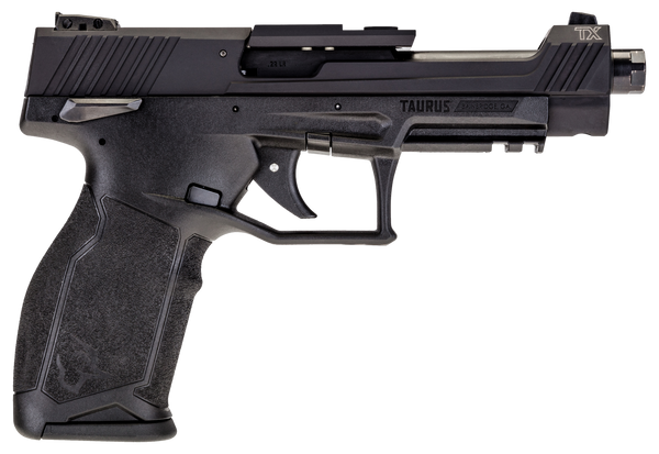 Taurus 1TX22C151 TX22 Competition 22 LR 16+1 5.25" Overall Black Steel/Threaded Barrel, Hard Coat Anodized Aluminum/Optic Cut/Serrated Slide & Polymer Frame w/Picatinny Rail w/Polymer Grips