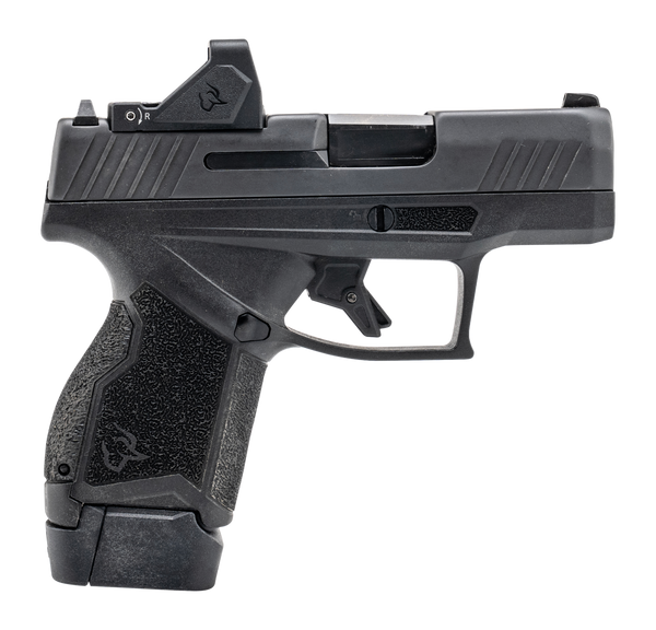 Taurus 1-GX4MP931-RD GX4 w/Optic Micro-Compact Frame 9mm Luger 13+1 3" Satin Black DLC Barrel, Black Gas Nitride Alloy Steel Serrated w/Optic Slide, Black Stainless Steel Frame, Textured Grip, Viridia