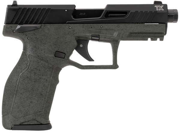Taurus 1-2TX22141SP2-10 TX22 Gen 2 Full Size Frame 22 LR 10+1 4.10" Threaded Barrel, Serrated Slide, Polymer Frame w/Picatinny Rail, Right Hand