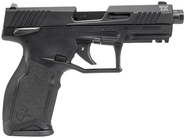 Taurus 12TX22141 TX22 Gen 2 Full Size Frame 22 LR 16+1/22+1 4.60" Matte Black Threaded Barrel, Black Hard Coat Anodized Serrated Slide, Adjustable Rear Sight, Black Polymer Frame w/Picatinny Rail