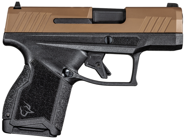 Taurus 1GX4M93E GX4 Micro-Compact 9mm Luger Caliber with 3.06" Barrel, 11+1 Capacity, Black Finish Frame, Serrated Coyote Cerakote Steel Slide &  Interchangeable Backstrap Grip Includes 2 Mags