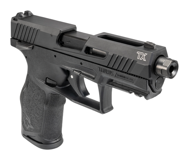 Taurus 1-2TX22341-5X10 TX22  Full Size Frame 22 LR 10+1 4.10" Black Non-Threaded Barrel, Black Serrated Slide, Black Polymer Frame w/Picatinny Rail, Ergonomic Grip, 5 Mags