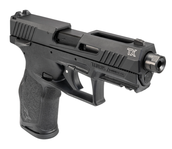 Taurus 1-2TX22341-5X10 TX22  Full Size Frame 22 LR 10+1 4.10" Black Non-Threaded Barrel, Black Serrated Slide, Black Polymer Frame w/Picatinny Rail, Ergonomic Grip, 5 Mags