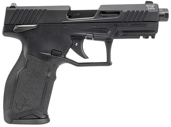 Taurus 1-2TX22141-15 2TX  Full Size Frame 22 LR 15+1 4.60" Matte Black Threaded Barrel, Black Anodized Serrated Slide, Matte Black Polymer Frame w/Picatinny Rail, Textured Grip