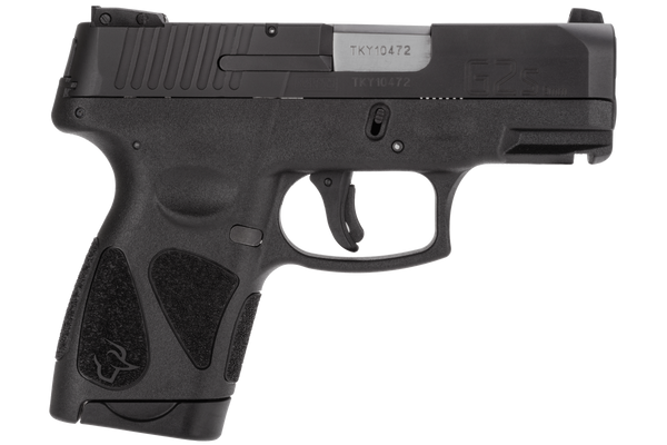 Taurus 1G2S931 G2S  Compact Frame 9mm Luger 7+1 3.26" Matte Stainless Steel Barrel, Matte Black Serrated Alloy Steel Slide, Black Polymer Frame w/Picatinny Rail & Polymer Grip, Right Hand