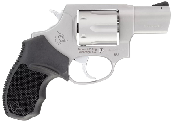 Taurus 2-85629-MA 856 *MA Compliant Small Frame 38 Special +P 6 Shot 2" Stainless Steel Barrel, Cylinder & Frame, Black Rubber Grip, Exposed Hammer