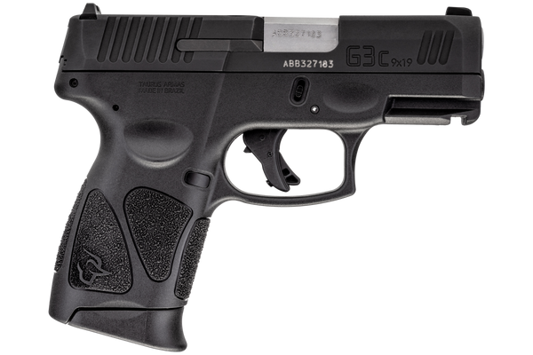 Taurus 1G3C931 G3C  Compact Frame 9mm Luger 12+1 3.26" Matte Stainless Steel Barrel, Matte Black Tenifer Serrated Steel Slide, Black Polymer Frame w/Picatinny Rail, Black Polymer Grip, Right Hand