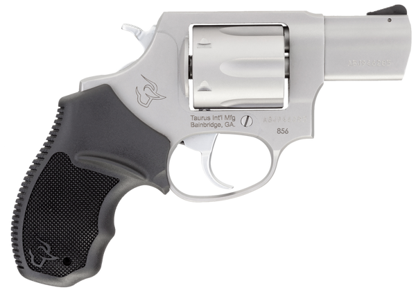 Taurus 2-85629 856 *CA Compliant Small 38 Special +P 6 Shot 2" Matte Stainless Steel Barrel, Cylinder & Frame, Black Finger Grooved Rubber Grip, Transfer Bar Safety, Exposed Hammer