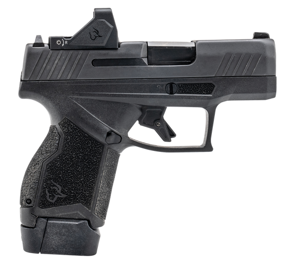 Taurus 1-GX4MP931-10RD GX4 w/Optic Micro-Compact 9mm Luger 10+1 3.06" Satin Black DLC Barrel, Black Gas Nitride Alloy Steel Serrated w/Optic Slide, Black Stainless Steel Frame, Textured Grip, Viridian