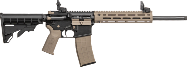 Tippmann Arms A101224 M4 LTE MSR 22 LR 25+1 16" Black Parkerized Threaded Barrel, Flat Dark Earth Aluminum Receiver w/Picatinny Rail, M-LOK Handguard, Black Adj CAR15 Polymer Stock, FDE Gen2 Grip, Rig