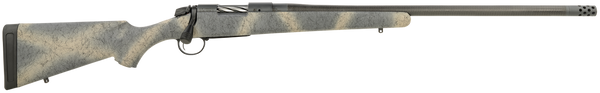 Bergara Rifles B14SM519CF B-14 Ridge Carbon Wilderness 6.5 PRC 2+1 24" Carbon Fiber Wrapped Barrel, Gray Cerakote Steel Receiver, SoftTouch Woodland Camo Fixed American Style Stock, Right Hand