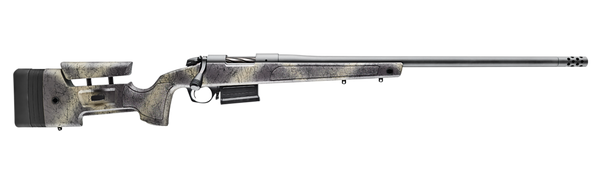 Bergara Rifles B14LM357 B-14 Wilderness HMR 7mm Rem Mag 5+1 24" Threaded, Sniper Gray Cerakote Barrel/Rec, Adj. SoftTouch Woodland Camo Stock with Mini-Chassis, Omni Muzzle Brake