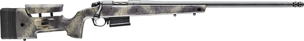 Bergara Rifles B14S382 B-14 Wilderness HMR 6.5 Creedmoor 5+1 24" Threaded, Sniper Gray Cerakote Barrel/Rec, Adj. SoftTouch Woodland Camo Stock with Mini-Chassis, Omni Muzzle Brake