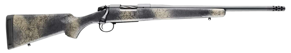 Bergara Rifles B14LM5113 B-14 Wilderness Ridge 7mm PRC 3+1 22" Threaded, Sniper Gray Cerakote Barrel/Rec, SoftTouch Woodland Camo Synthetic Stock, Omni Muzzle Brake