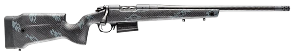 Bergara Rifles B14LM7513CF B-14 Crest 7mm PRC 5+1 22" Sniper Gray Cerakote #5 Contour Threaded Barrel, Sniper Gray Cerakote Steel Receiver, Black & Gray Sponge Fixed Carbon Fiber Stock
