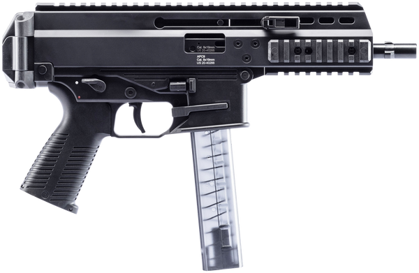 B&T Firearms BT-36039 APC Pro 9mm Luger 30+1 6.80" Black Steel Barrel, M-LOK Handguards, Black Hard Coat Anodized Aluminum Picatinny Rail Receiver, Black Polymer Grips, Ambidextrous