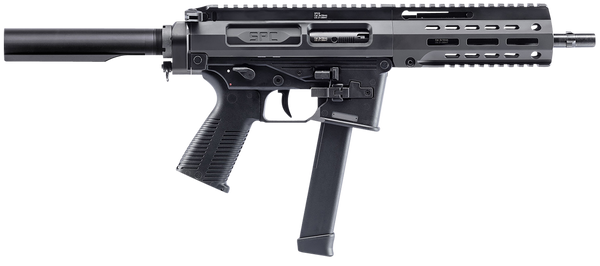 B&T Firearms 500003ABG SPC9  9mm Luger 33+1 9.10", Black, Buffer Tube Stock, Polymer Grip (Glock Mag Compatible)