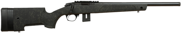 Bergara Rifles BMR011 BMR-X  17 HMR 10+1 18" Blued Heavy Threaded Barrel, Blued Picatinny Rail Receiver, Adj LOP Green w/Black Webbing Synthetic Stock