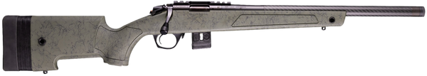 Bergara Rifles BMR008 BMR-X Carbon Fiber 22 LR 10+1 18" Carbon Fiber Threaded Barrel, Black Cerakote Picatinny Rail Steel Receiver, Adj LOP Black w/Green Webbing Synthetic Stock