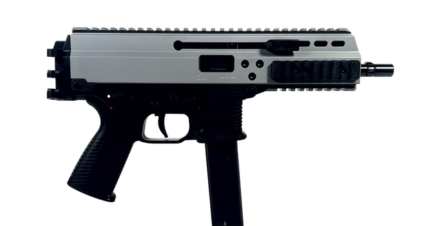 B&T Firearms BT36039SG9mm Luger 30+1 6.80" Black Barrel, Sniper Gray Anodized Aluminum/Polymer Receiver w/Picatinny Rail,M-LOK Handguard,  Black Polymer Grip, Ambidextrous