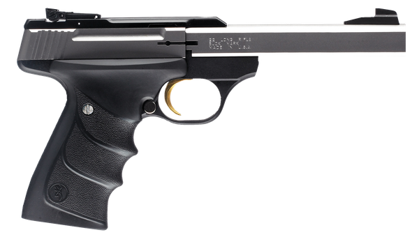 Browning 051409490 Buck Mark Standard *CA Compliant 22 LR 10+1 5.50" Slab Side Barrel, Stainless Serrated SS Slide, Matte Black Aluminum Frame, Finger Grooved Black Ultragrip RX Grip