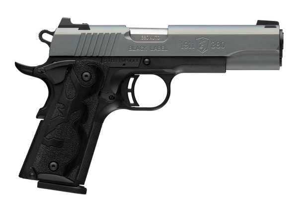 Browning 051992492 1911 Black Label Full Size Frame 380 ACP 8+1 4.25" Matte Stainless Steel Barrel, Northern Lights Cerakote Serrated Steel Slide, Matte Black Polymer Frame, Black Polymer Grip