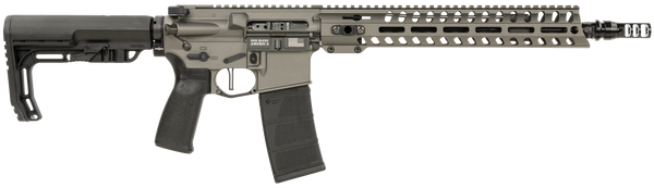 Patriot Ordnance Factory 02046 Minuteman  5.56x45mm 30+1 13.75" Black Steel Threaded Barrel, Tungsten Cerakote Receiver, 13" Renegade Rail Handguard
