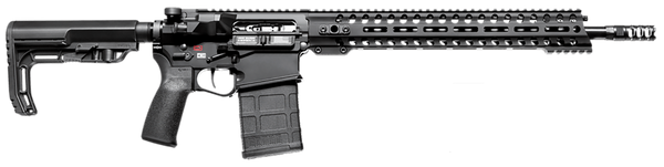 Patriot Ordnance Factory 01581 Revolution  308 Win,7.62x51mm NATO 16.50" 20+1 Black Hard Coat Anodized 6 Position MFT BMS Minimalist Stock