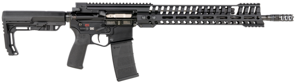 Patriot Ordnance Factory 01143 P415 Edge 223 Rem,5.56x45mm NATO 16.50" 30+1 Black Hard Coat Anodized 6 Position MFT Stock