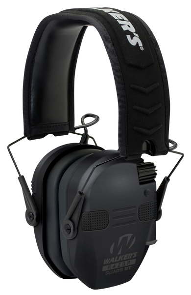 Walker's GWPRSEQMBT Razor Slim Electronic Muff 23 dB Over the Head Black Polymer