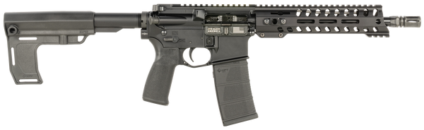 Patriot Ordnance Factory 2172 P15 Constable 5.56 NATO 30+1 10.50" M-LOK Handguard, Black Anodized Aluminum Receiver w/Picatinny Rail, Black Polymer MFT Blade Stabilizer, MFT Grip