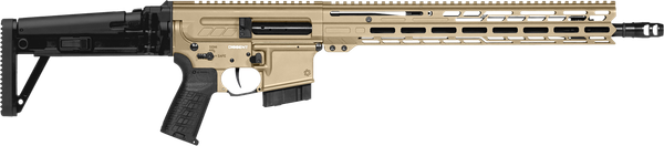CMMG 28A490FCT Dissent MK4 22 ARC 10+1 16.10" Coyote Tan Cerakote Picatinny Rail Aluminum Receiver, M-LOK Handguard, Black CMMG Dissent Side Folding Stock, Zeroed Drop-In Single Stage Trigger
