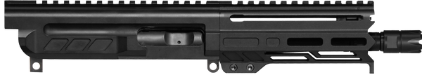 CMMG 94B6829AB Dissent  9mm Luger 6.50", Left Side Charging Handle, Armor Black, OEM Zeroed Linear Comp, 4.60" M-LOK Handguard for AR-Platform, Picatinny End Plate