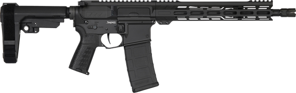 CMMG 55AC20AAB Banshee MK4 5.56x45mm 30+1 12.50" Black Nitride Medium Taper Threaded Barrel, EML 11" M-LOK Handguards, Black Armor Cerakote Aluminum Picatinny Rail Receiver, CMMG Zeroed Grips