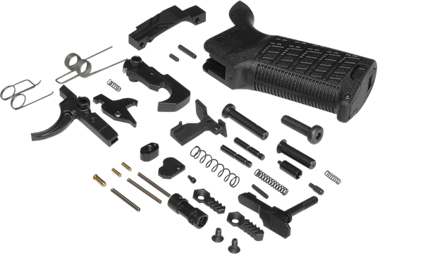 CMMG S5CA642 Zeroed Lower Parts Kit Black Grip, Ambi Safety & Mag Catch, Mil-Spec Trigger, Fits AR-Platform/Mk4