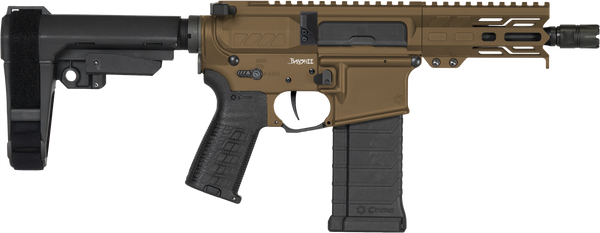 CMMG 54A3B0FMB Banshee MK4 5.7x28mm 40+1 5" Black Nitride Medium Taper Threaded Barrel, M-LOK Handguards Midnight Bronze Cerakote Aluminum, Picatinny Rail Receiver, CMMG Zeroed Grips